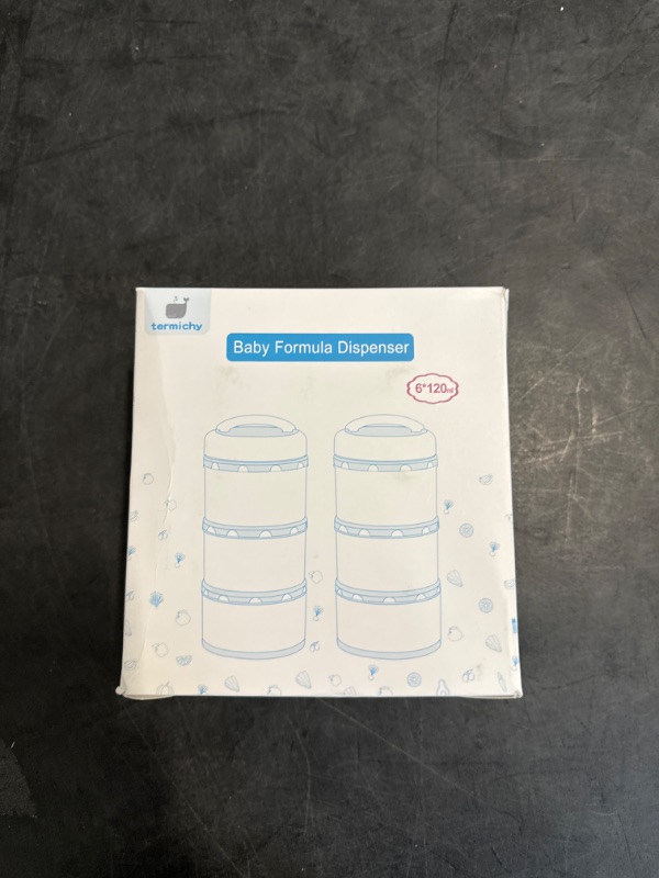 Photo 1 of Termichy Stackable Formula Dispenser Portable Milk Powder Container, 2 Pack, Warm Grey