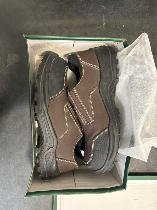 Photo 1 of size 11 DRKA Steel Toe Shoes for Men,Steel Toe Slip-On Shoe,Slip Resistant Comfortable Safety Work Shoes Industrial Construction Footwear 