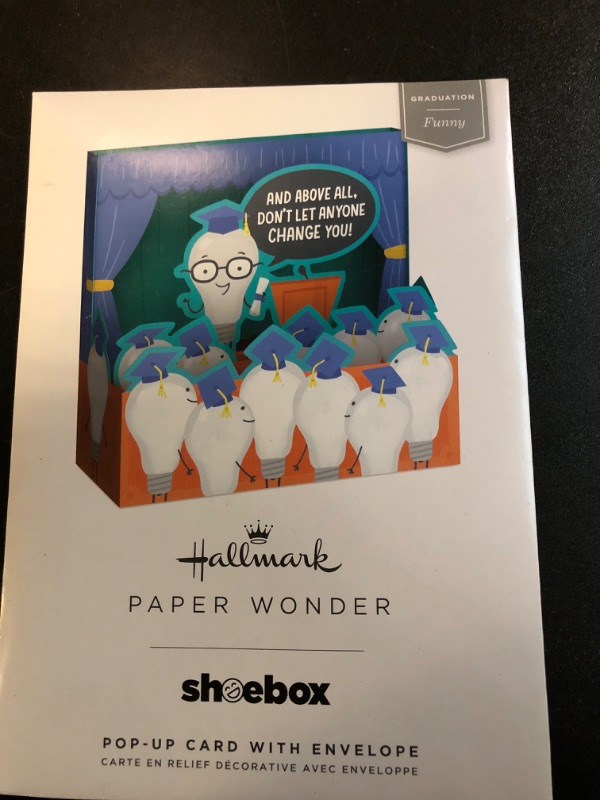Photo 1 of Hallmark Shoebox Paper Wonder Funny Pop Up Graduation Card (Light Bulb)