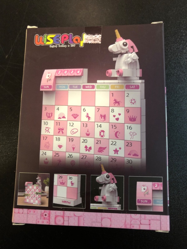 Photo 2 of WIsePlay Unicorn Calendar Building Block Set 2024 Year - Unicorn Toys for Girls age 6-8 - Stocking Stuffers for Girls - Birthday and Christmas Unicorn Gifts for Girls and Boys