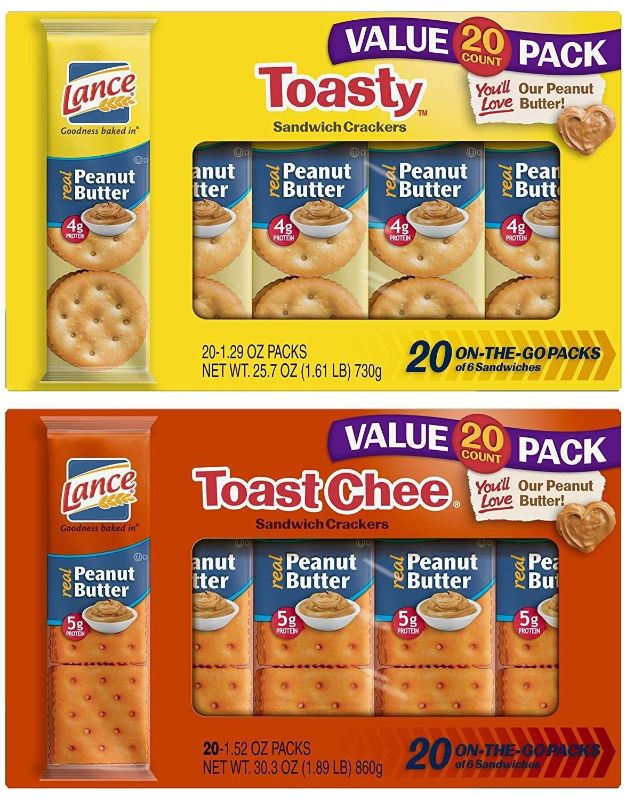 Photo 1 of 
Lance Toasty and Toastchee Sandwich Snack Crackers 40 Count