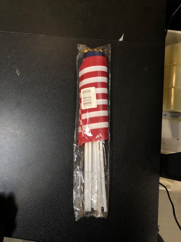 Photo 2 of 12 Pack 5x8 Inch Small American Flags on Stick, Mini HandHeld USA Stick Flags with Golden Round Top for Memorial Day Decorations, 4th of July Decorations, Veteran Party ? Independence Day Parades
