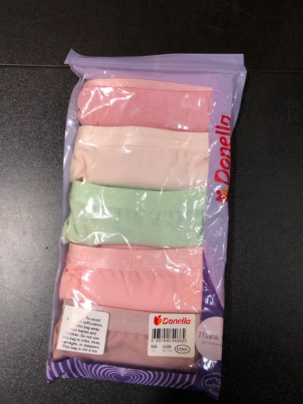 Photo 1 of Donella Womens Thongs Underwear - Soft Stretch Thongs Panties for Women, Assorted Colors 5-Pack, Warm Pastel Shades, Size: X-L
