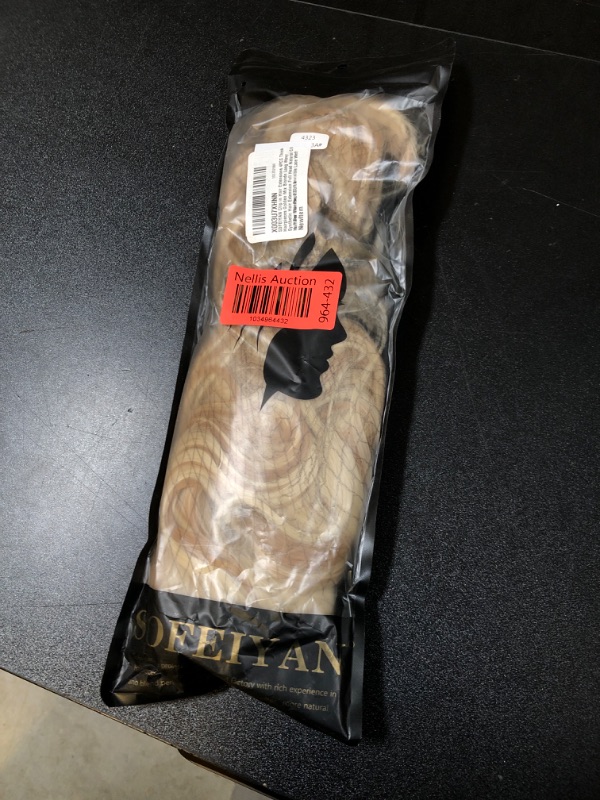 Photo 1 of SOFEIYAN Clip in Hair Extensions 4PCS Thick Hairpieces Golden Mix Blonde Long Wavy Synthetic Hair Extension Full Head Natural Clip in Fiber Hair Piece Soft Invisible Lace Weft Hair For Women, 20 Inch