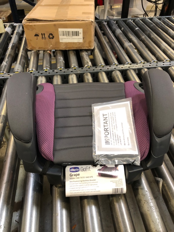 Photo 6 of Chicco GoFit Backless Booster Car Seat Without Latch Attachment, Travel Booster Seat for Car, Portable Car Booster Seat for Children 40-110 lbs., Grape/Purple Grape GoFit Booster