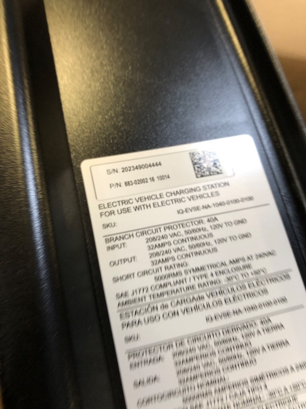 Photo 6 of 32 Amp Smart EV Charger - Enphase IQ 40, Hardwired, 7.7kW Power, 240V, 5-Year Warranty, Wi-Fi Connected, Safety Certified, 25ft Cable & Ruggedized J1772 Connector (untested)