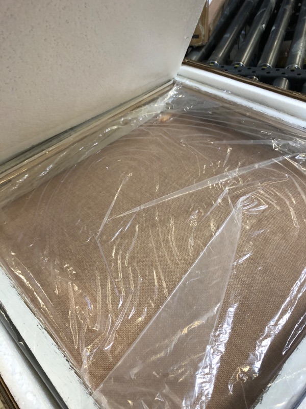 Photo 1 of Square Shadow Box 20x20, Extra Large Shadow Boxes Display Cases with Hinged Door, Big Memorial Frame for Weddings Bouquet Flowers Jersey - Vintage White