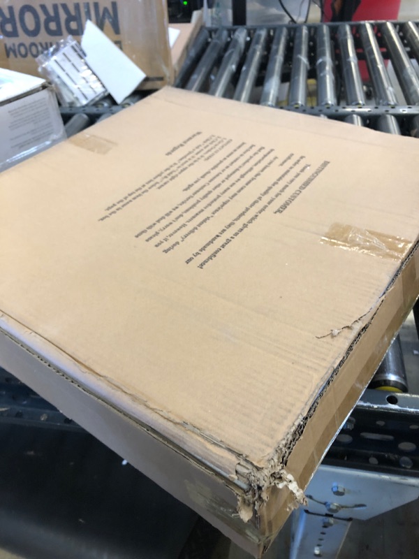 Photo 1 of Square Shadow Box 20x20, Extra Large Shadow Boxes Display Cases with Hinged Door, Big Memorial Frame for Weddings Bouquet Flowers Jersey - Vintage White