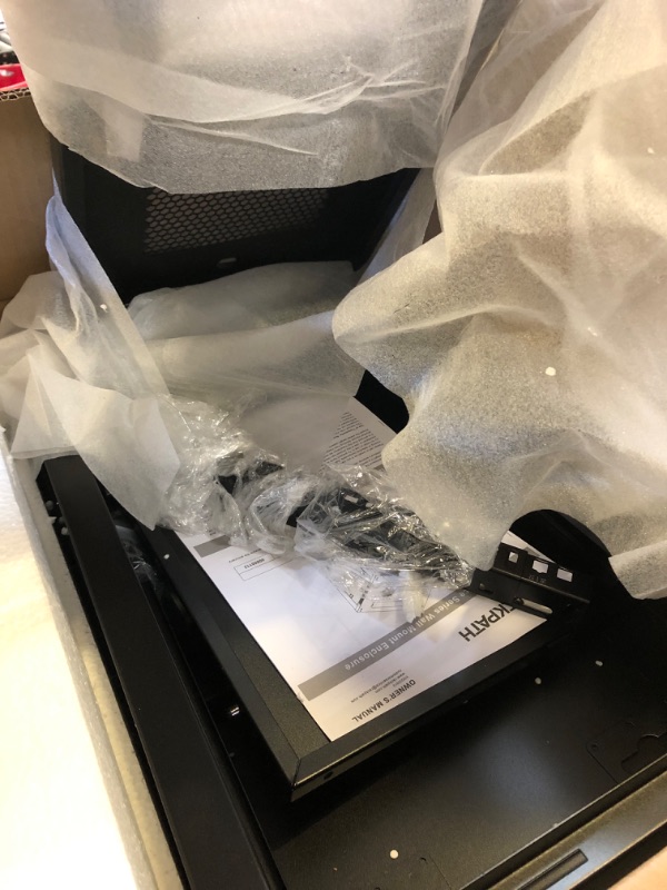 Photo 1 of RackPath 9U Performance Wall Mount Server Cabinet Network Rack Enclosure, Quiet Cooling Fan, Locking Glass Door, Black