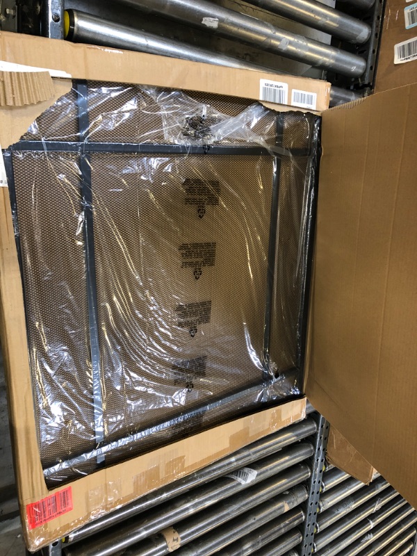 Photo 1 of ATiyyo Fireplace Screen with Metal Mesh Foldable 3 Panel Fireplace Cover for Wood Burning Fireplace Wrought Iron Fire Spark Guard Indoor Outdoor (Black)