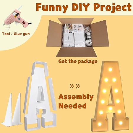 Photo 1 of (UNKOWN LETTER/NUMBER) imprsv 4FT Marquee Light Up Letters, Large Light Up Letters for Birthday Party Decor Wedding Decorations, Marquee Letters for Party Decoration Large Marquee Letters Arch Kit Decorations 

