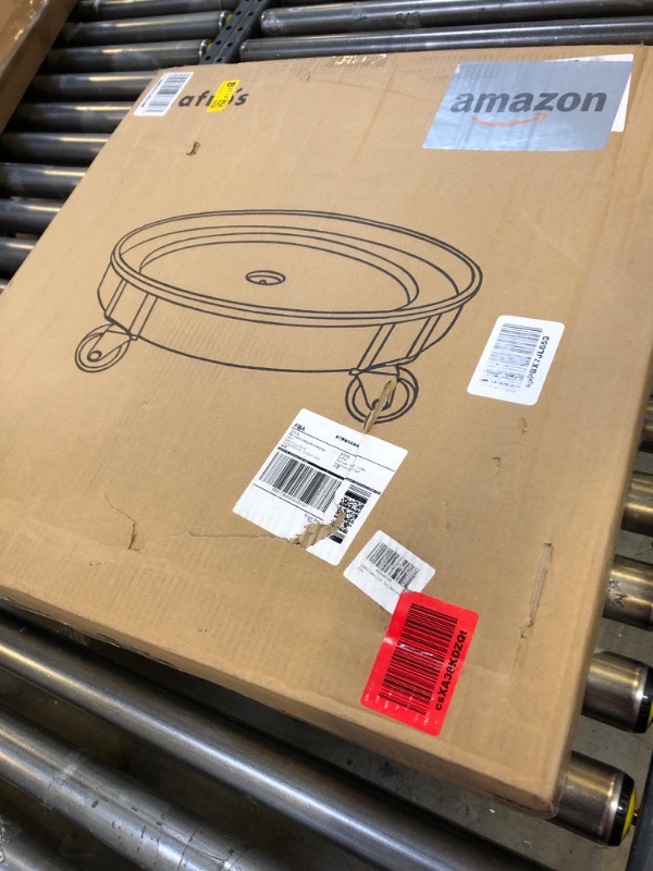 Photo 3 of 30 Gallon and 55 Gallon Heavy Duty Plastic Drum Dolly – Durable Plastic Drum Cart 900 lb. Capacity- Barrel Dolly with Swivel Casters Wheel