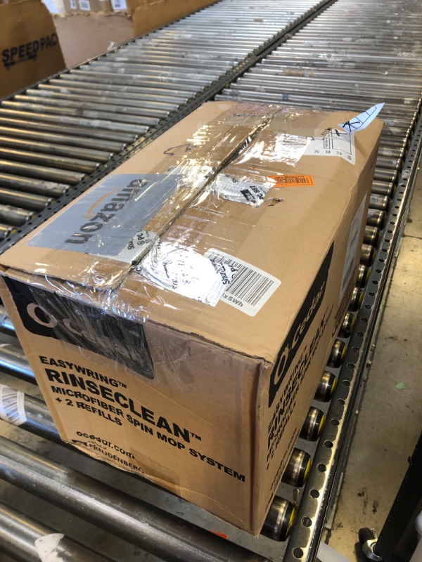 Photo 1 of O-Cedar EasyWring RinseClean Microfiber Spin Mop and Bucket Floor Cleaning System with 2 Extra Refills