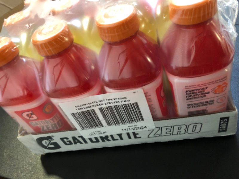 Photo 2 of 11/13/2024-------Gatorlyte Zero Strawberry Kiwi, 20 Fl Oz Bottle (Pack of 12)