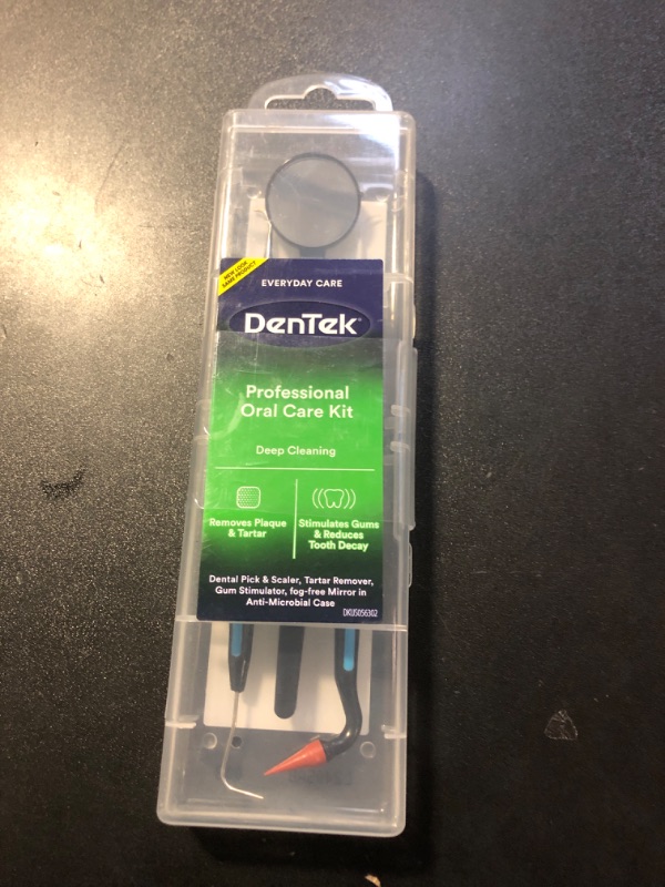 Photo 2 of DenTek Professional Oral Care Kit, Advanced Clean- Portable, Multiple Tips, Dental Pick, Scaler, Stimulator, and Dental Mirror, White