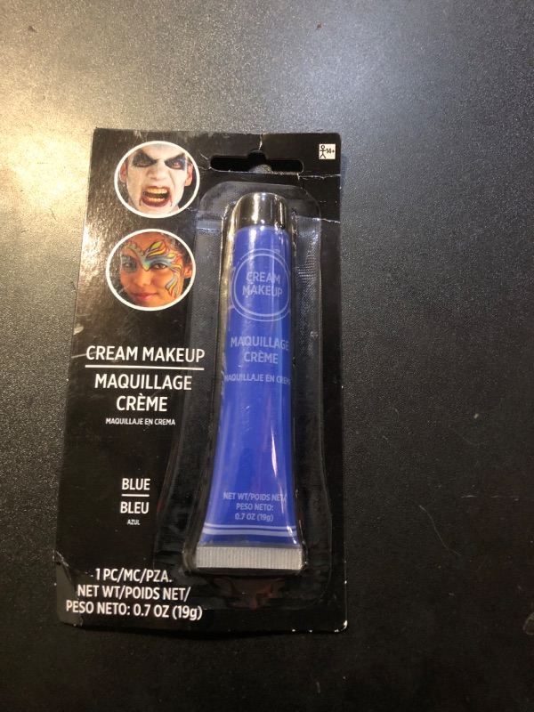 Photo 2 of Blue Cream Makeup Tube - 0.7 oz. (Pack of 1) - Vibrant Color & Pigmented Perfect for Festive & Creative Looks