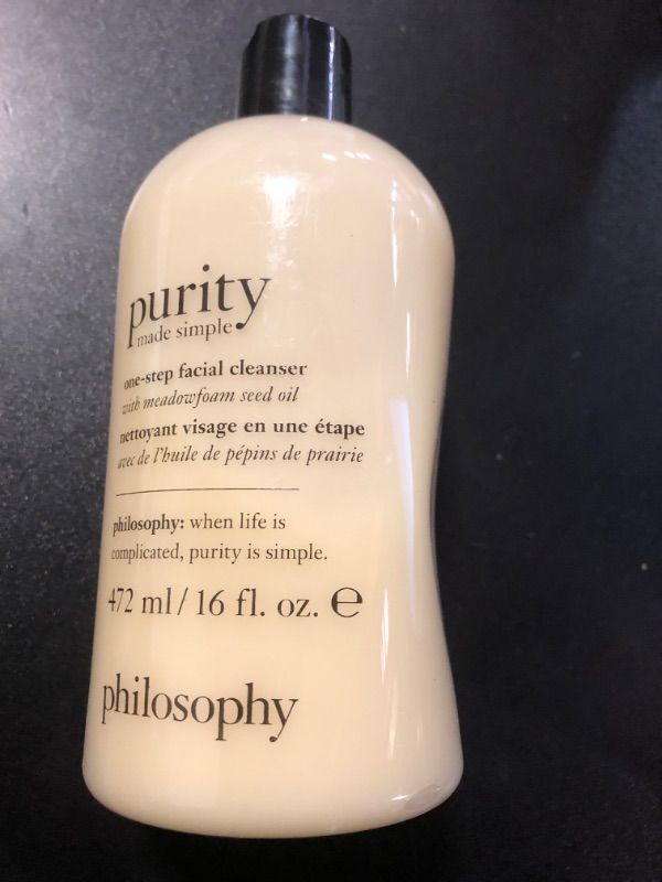 Photo 2 of PHILOSOPHY purity made simple facial cleanser with meadowfoam seed oil cleanses skin of dirt, oil, and makeup all in one simple step