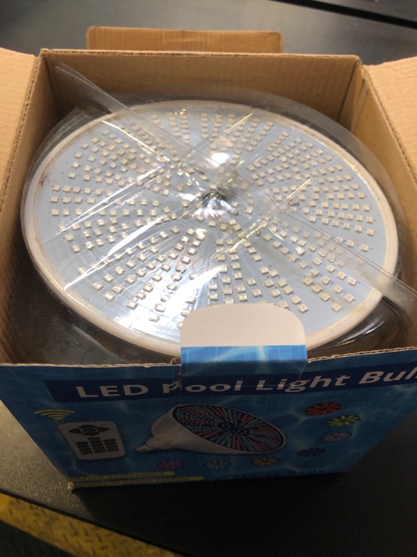 Photo 2 of 12V 50W Pool Lights for Inground Pools Waterproof, Color Changing Pool Light Bulb with Remote Control, Replacement Bulb for Pentair, Hayward and Other E26 Screw in Type Bulbs