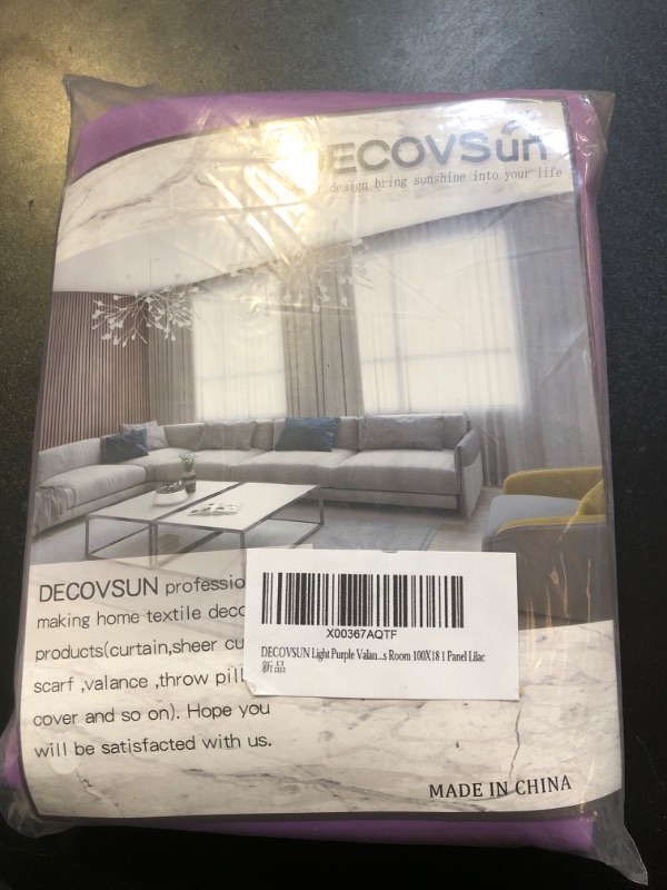 Photo 1 of decovsun light purple 100x18 panel lilac curtain 