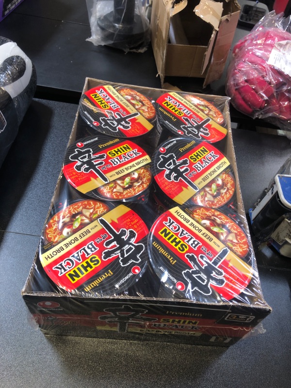 Photo 2 of Nongshim Shin Black Cup - 6 pack, 3.5 oz cup exp nov 2024