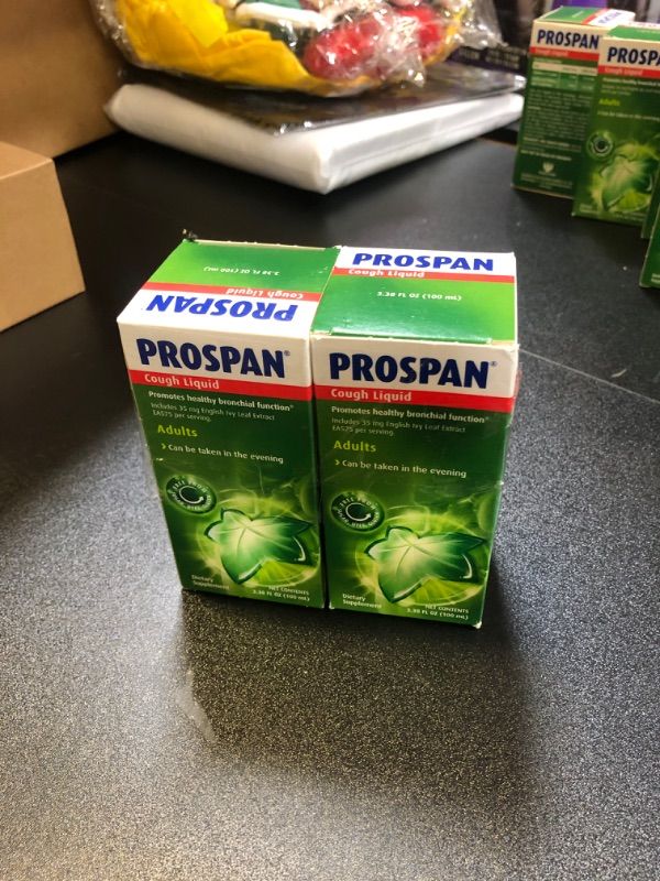 Photo 2 of Prospan Mucus and Cough Syrup for Adults, Soothes Cough, Mucus Relief, Made with English Ivy Leaf Extract EA575, No Sugar, Alcohol and Drug Free, Non-Drowsy, 100mL (Pack of 2)