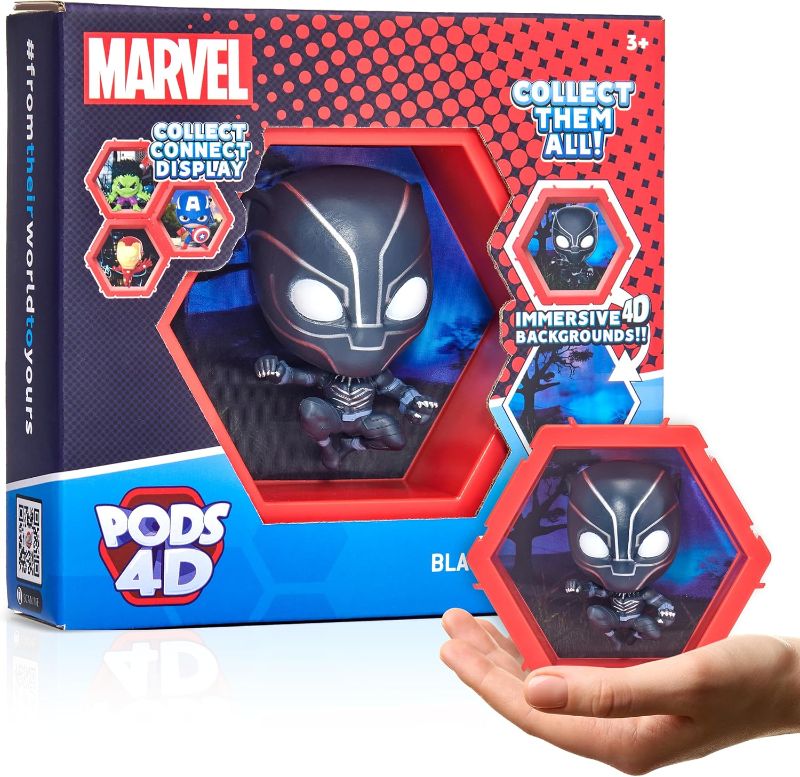 Photo 1 of WOW! PODS 4D Marvel Black Panther Toy, Unique Connectable & Collectable Toy Figure, Wall/Shelf Display, Easter Basket Stuffers, Toy Figures, Black Panther Action Figure, Marvel Gifts for Kids/Adults