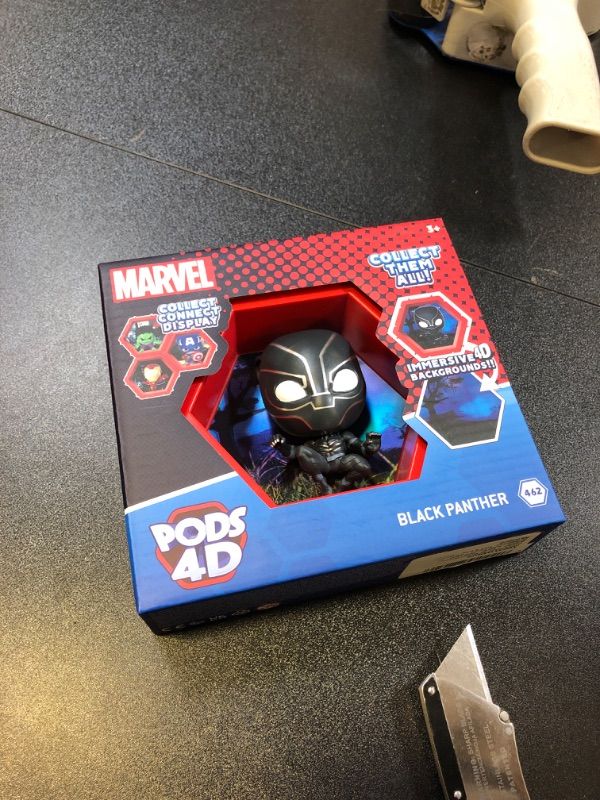 Photo 2 of WOW! PODS 4D Marvel Black Panther Toy, Unique Connectable & Collectable Toy Figure, Wall/Shelf Display, Easter Basket Stuffers, Toy Figures, Black Panther Action Figure, Marvel Gifts for Kids/Adults