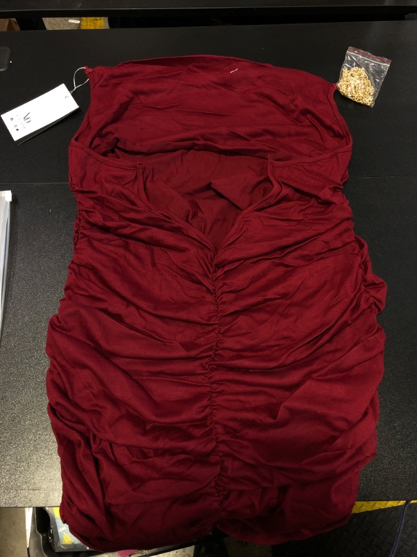 Photo 2 of VIDUSSA Womens Wine Red dress with Gold chain strap size XL