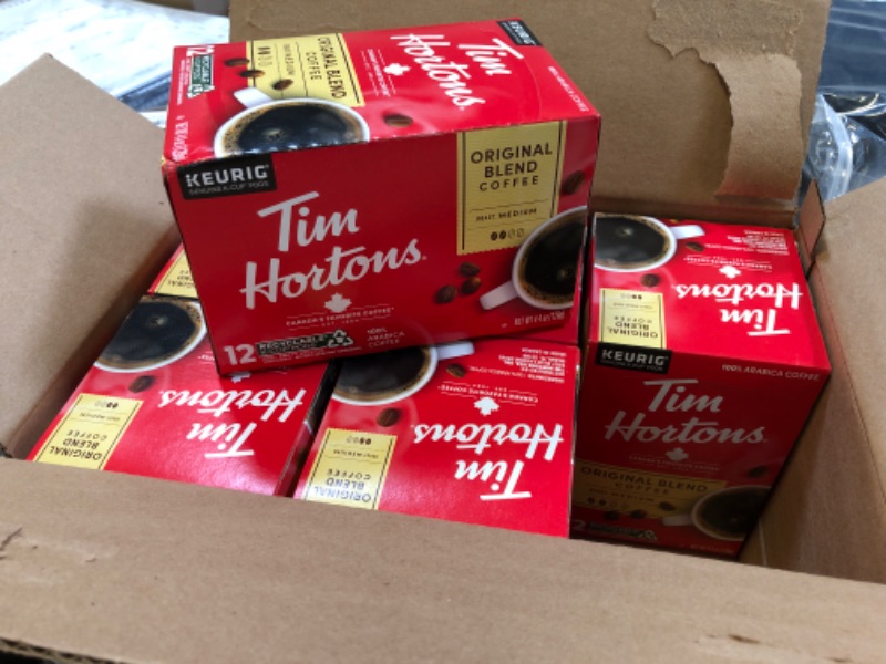 Photo 2 of 6 PACK BOX of Tim Hortons Original Blend, Medium Roast Coffee, Single-Serve K-Cup Pods Compatible with Keurig Brewers, 12ct K-Cups (best by aug 2025)