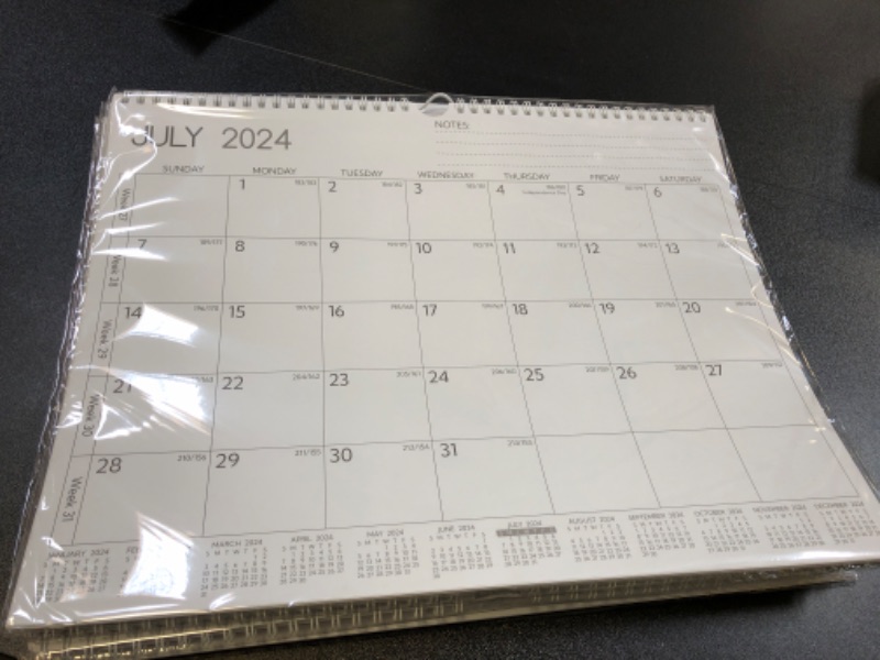 Photo 1 of 13 packs of 2024-2025 wall calendar, white