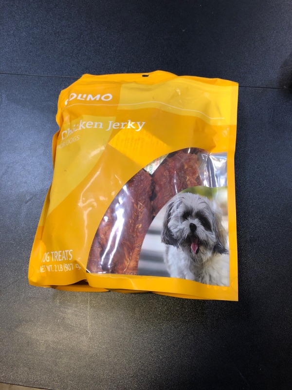 Photo 2 of Amazon Brand - Solimo Chicken Jerky Dog Treats, 2 pounds (Packaging May Vary) Chicken 2 Pound (Pack of 1) BB MARCH 2025