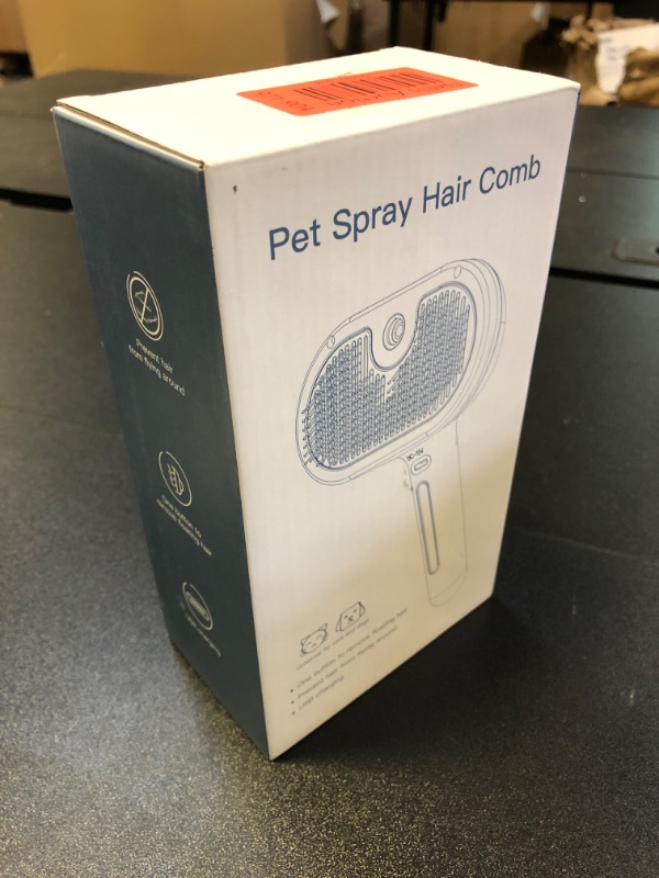 Photo 2 of Cat/Dog Grooming Tool - Hair Removal Brush with Water Tank, Release Button and Steam Feature for Deshedding