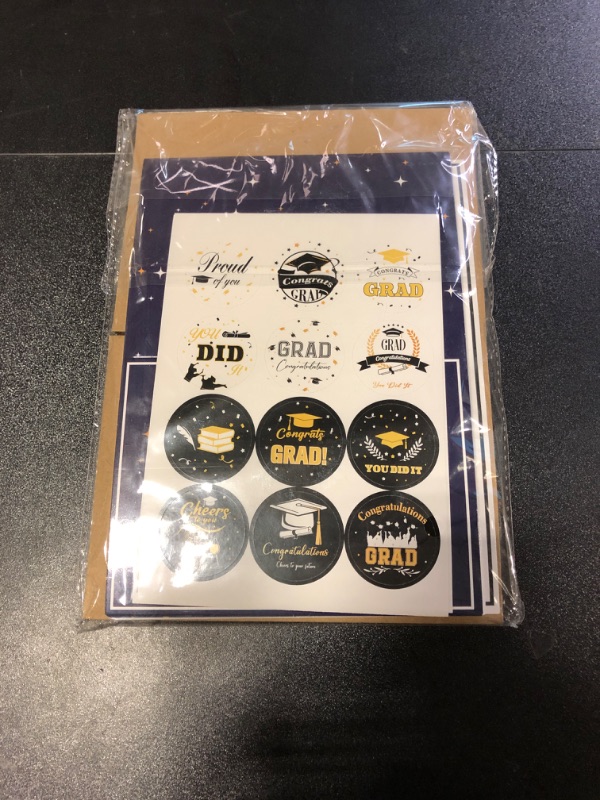 Photo 1 of Graduation Cards, Graduation Cards 2024, Graduation Cards with Envelopes, 20 Pack Graduation Greeting Cards Bulk, Grad Gift Cards with Stickers for College High School Graduation Party Supplies