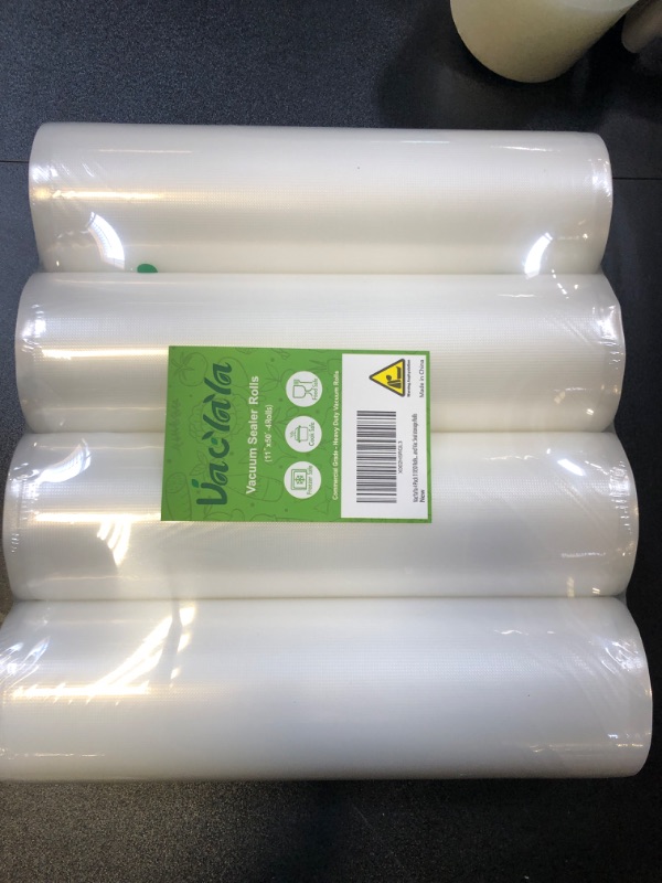 Photo 2 of VacYaYa 4 Pack 11X50 Rolls (Total 200 feet) Vacuum Sealer Bags Rolls with BPA Free,Heavy Duty,Great for Sous Vide and Vac Seal storage Rolls