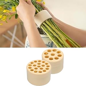 Photo 3 of Worzwin Spiral Ikebana Stem Holder, Bouquet Holder Spiral Stem Holder for Flowers, DIY Bouquet Twister Flower Floral Arrangement Holder for Vases Decor (Yellow, Small(9 Hole)) 3 PACK