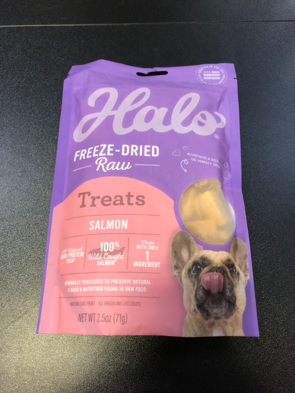 Photo 2 of HALO FREEZE DRIED RAW Salmon Diced Delight Raw Freeze-Dried Dog Treats BB 11/30/2024