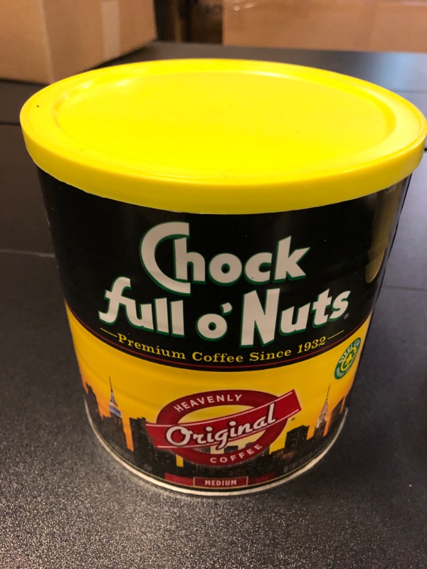 Photo 2 of Chock Full o’Nuts Original Roast, Medium Roast Ground Coffee – Gourmet Coffee Beans – Smooth, Full-Bodied and Rich Coffee (30.5 Oz. Can)