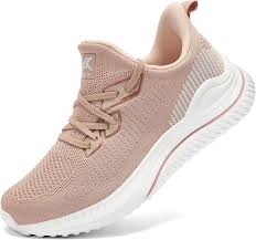 Photo 1 of Slow Man Womens Walking Sneakers Slip on Tennis Shoes,Lightweight Breathable Running Shoes,Ideal for Athletic Workout Gym Jogging and Casual Wear Pink