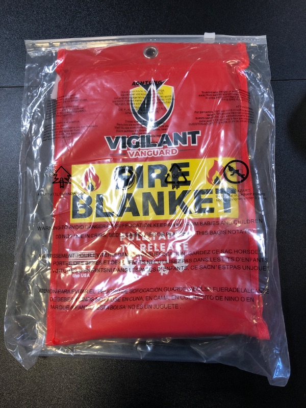 Photo 2 of VIGILANT VANGUARD Emergency Fire Blanket for Home and Kitchen (40"x40") - Reusable Fire Blankets Emergency for Home, Office, Car, Camping, Grill, Fireplace, Picnic, School and Warehouse