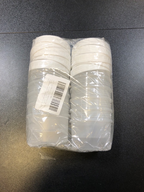 Photo 1 of TKOnline 10 Pack 5oz Reusable Small Plastic Containers with Screw Lids, Small Food Storage Freezer Containers, Deli Containers Stackable Food Storage Jars, Sauce Condiment Jars Lunch Box Accessories