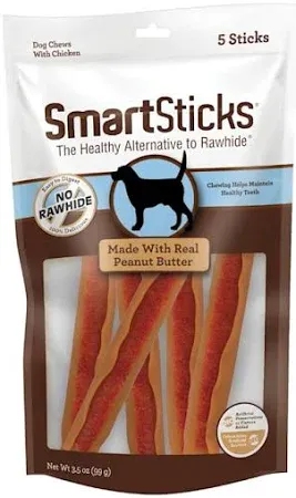 Photo 1 of SmartBones SmartSticks Peanut Butter Chews Dog Treats BBNOV2024