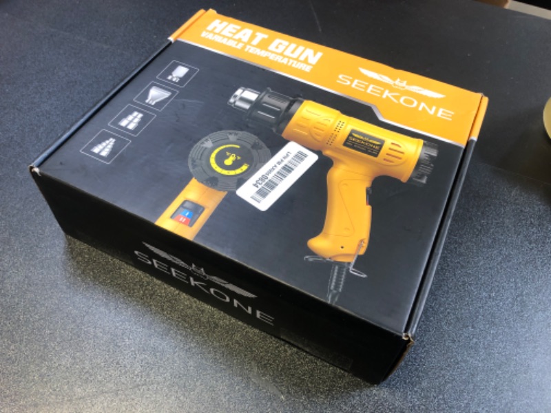 Photo 2 of SEEKONE Heat Gun 1800W 122?~1202??50?- 650??Fast Heating Heavy Duty Hot Air Gun Kit Variable Temperature Control Overload Protection with 4 Nozzles for Crafts, Shrinking PVC, Stripping Paint(5.2FT)