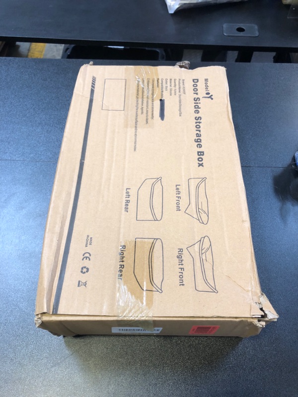 Photo 1 of KUNIST 4PCS Door Side Storage Box for Tesla Model Y Door Protector Accessories 2021-2024 Upgraded Silicone Door Organizer Front and Rear Door Slot Pockets, Black