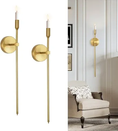 Photo 1 of 2 pack gold wall mounted candle holders 