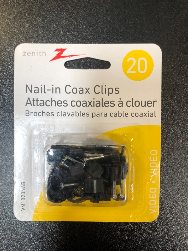 Photo 1 of Nail-in COAX Clips BLACK 20PC
