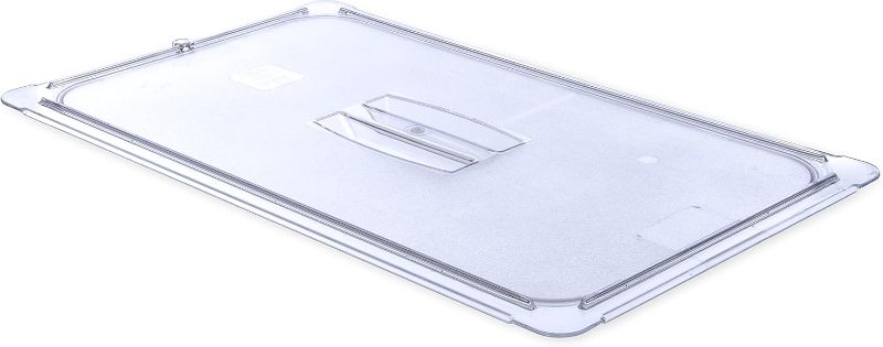 Photo 4 of Carlisle FoodService Products Storplus Full-Size Plastic Food Pan Lid for Catering, Buffets, and Restaurants, Polycarbonate, 20.75 x 12.88 Inches, Clear, (Pack of 6)