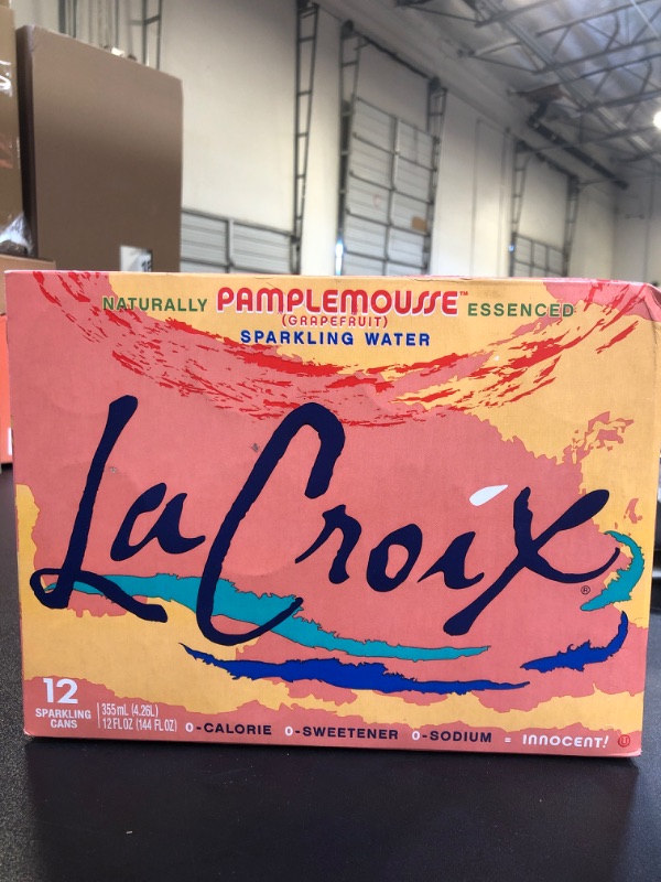 Photo 2 of 1 Box LaCroix Pamplemousse (Grapefruit) Sparkling Water 12 Sparkling Cans 12fl oz