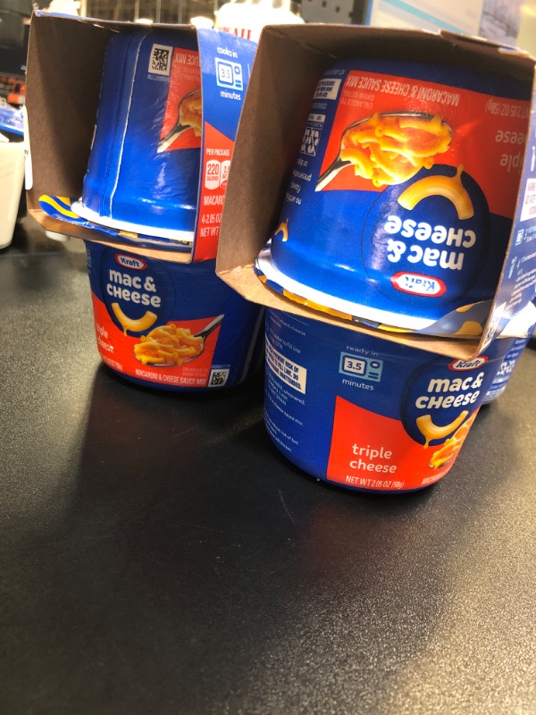Photo 1 of 2 Pack of Kraft Triple Cheese Macaroni and Cheese Easy Microwavable Dinner Exp 12-20-2024