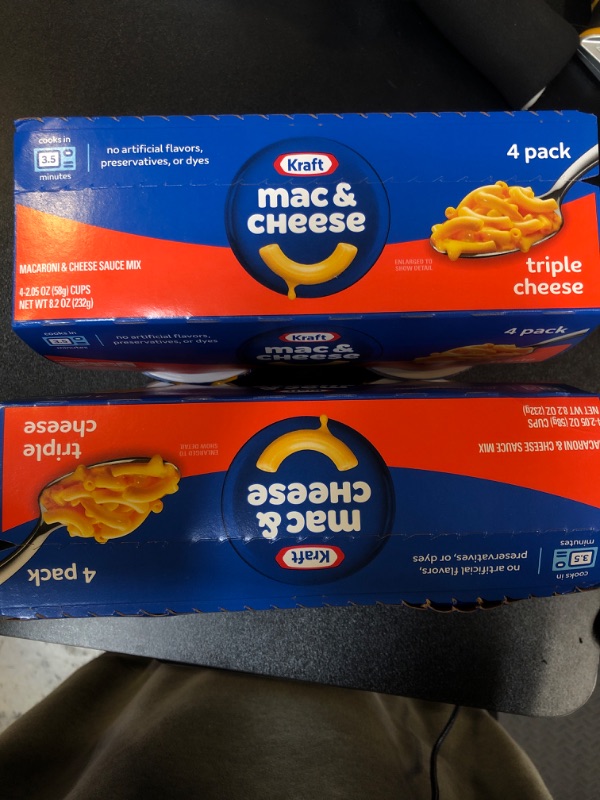 Photo 2 of 2 Pack of Kraft Triple Cheese Macaroni and Cheese Easy Microwavable Dinner Exp 12-20-2024