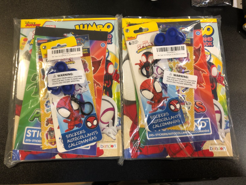 Photo 4 of 2 Package of the Super Hero Coloring and Activity Books Set for Boys, Kids - Spidey Amazing Friends, Paw Patrol, and PJ Masks